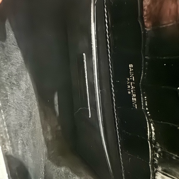 Saint Laurent Black Croc Small Kate Bag - Picture 3 of 11